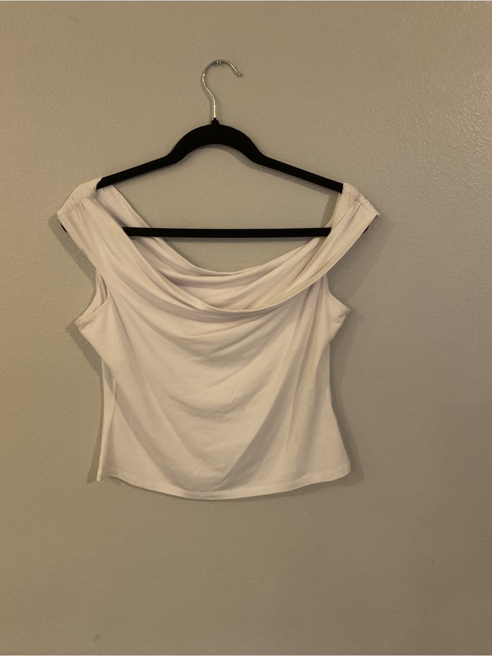 ASOS Off-Shoulder Draped Neck Blouse in White